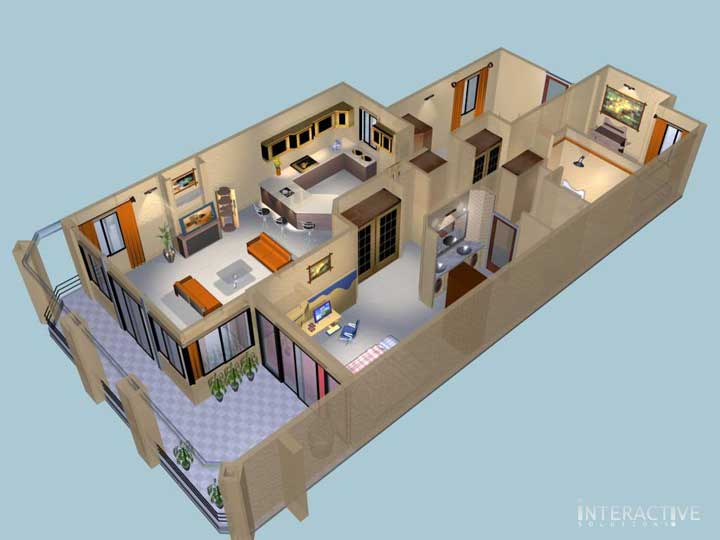3D Home Interior - Top